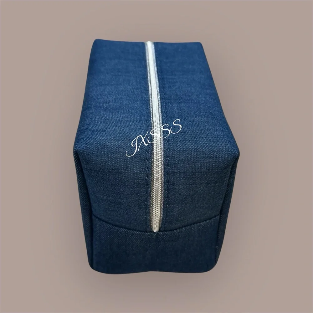 Reposh Dior Blue Denim Cosmetic Pouch with Star Charm